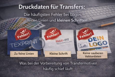 Druckdaten für Transfers: Die häufigsten Fehler bei Logos, feinen Linien und kleinen Schriften