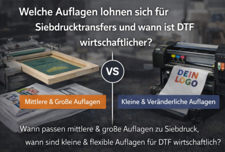 Welche Auflagen lohnen sich für Siebdrucktransfers und wann ist DTF wirtschaftlicher?